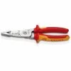 Draper 13192 KNIPEX 13 76 200 ME Wire Stripper Metric Version Insulated With Multi-component Grips, VDE-tested Chrome-plated 200mm -Household Tool Store 13192 1