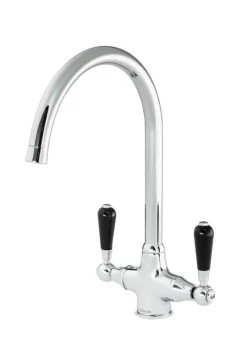 Reginox Brooklyn Tap With Black Ceramic Handles