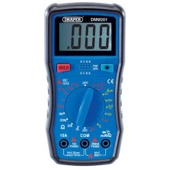 Draper 41818 Manual-Ranging Digital Multimeter, 1 X Test Leads, 1 X Temp Probe, 1 X Case