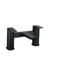 SP SPT620 Matt Black Deck Mounted Bath Filler