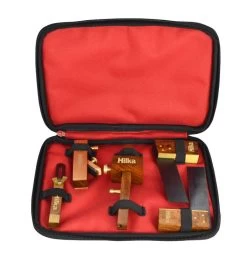 Hilka 5 Pce Miniature Woodworking Tool Set In Bag