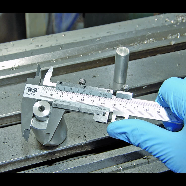 Draper 50605 0 - 140mm Vernier Caliper With Fine Adjustment 4 Draper 50605 0 - 140mm Vernier Caliper With Fine Adjustment - Image 2