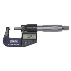 Sealey AK9635D Digital External Micrometer 0-25mm(0-1") -Household Tool Store AK9635D.V3 STRAIGHT DFC31778
