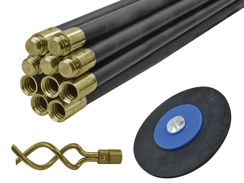 Faithfull Universal Drain Clean Set (10 X Rods Plunger & Worm) 3 Faithfull Universal Drain Clean Set (10 X Rods Plunger & Worm)