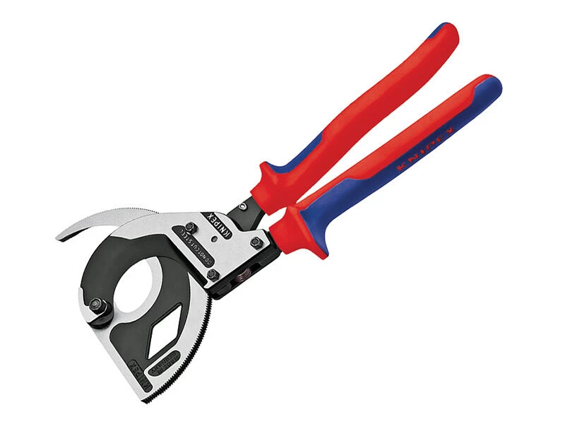 Knipex 3 Stage Ratchet Action Cable Cutters Multi-Component Grip 320mm 3 Knipex 3 Stage Ratchet Action Cable Cutters Multi-Component Grip 320mm
