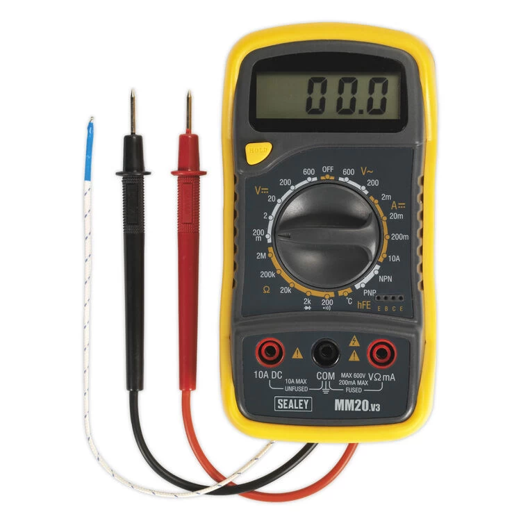Sealey MM20 Digital Multimeter 8 Function With Thermocouple 3 Sealey MM20 Digital Multimeter 8 Function With Thermocouple