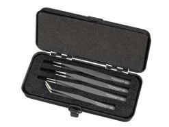 Wiha Professional ESD SMD Tweezer Set, 4 Piece