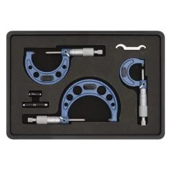Sealey AK9651M Micrometer Set 3pc Metric -Household Tool Store ak9651m.v3 straight dfc0599539