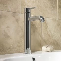SP SPT80A Spiral Extended Basin Mixer Tap