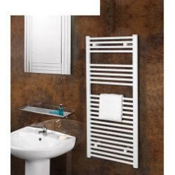 SupaPlumb SPTR40A White Straight Towel Rail